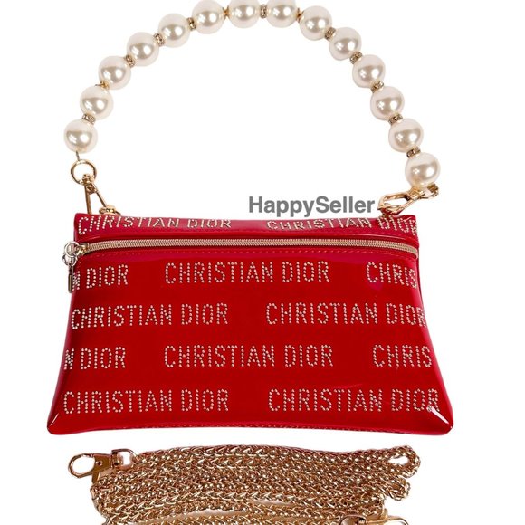 Dior Crossbody Purse Small Bag Beauty Cosmetic Case to Crossbody Faux Patent - Picture 8 of 13